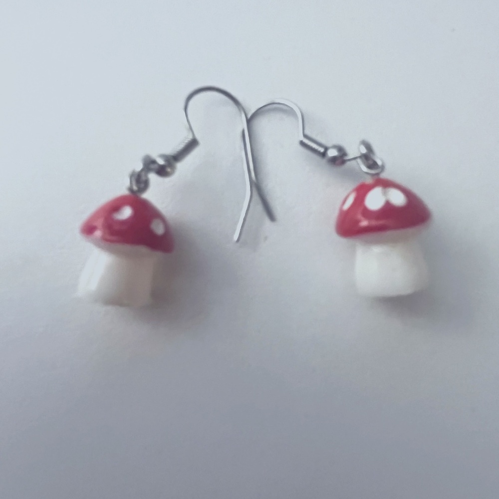 Handmade Mushroom Earrings